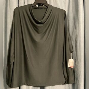 Dex Dark Gray Cowl Neck Top